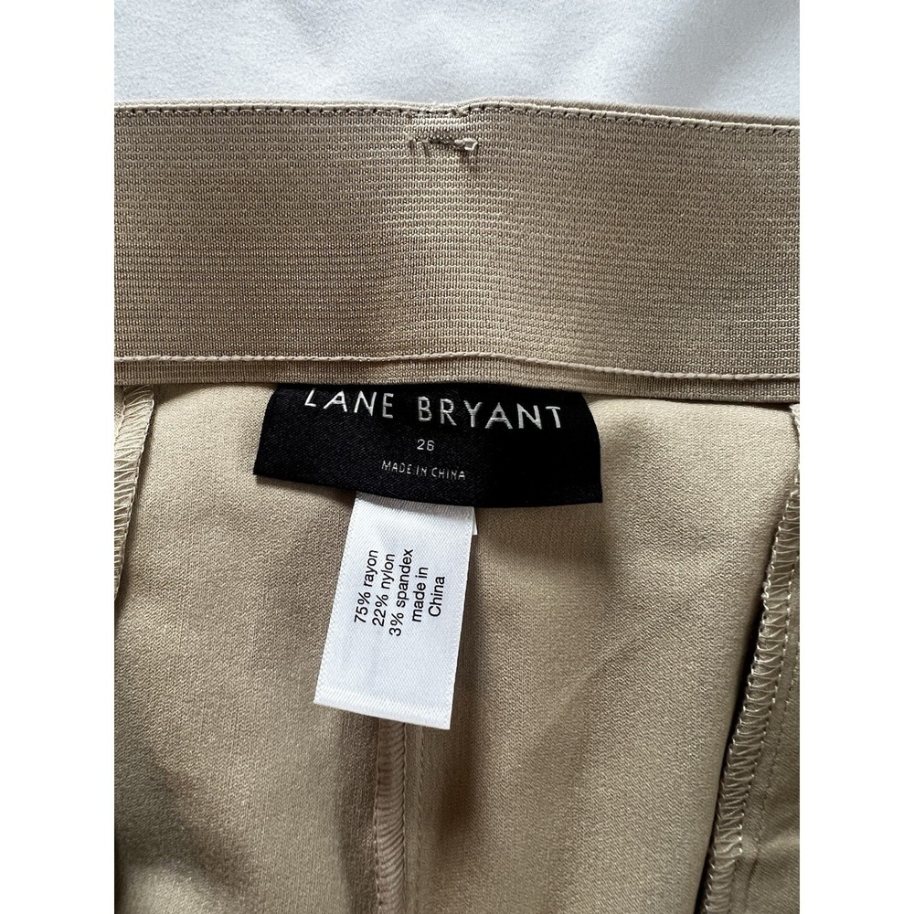 Lane Bryant Capri Pants Women's Size 26 NWT Beige Mid-Rise Stretch (136) - Picture 6 of 11